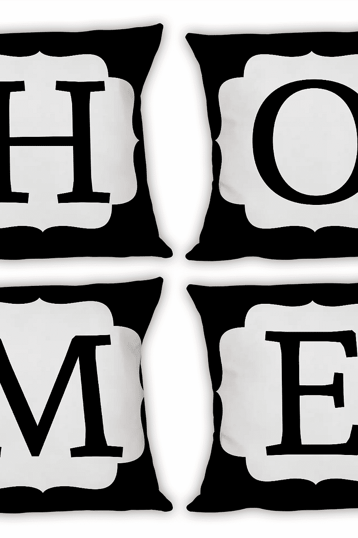 KIT 4 CAPAS DE ALMOFADAS DECORATIVAS HOME - 45x45