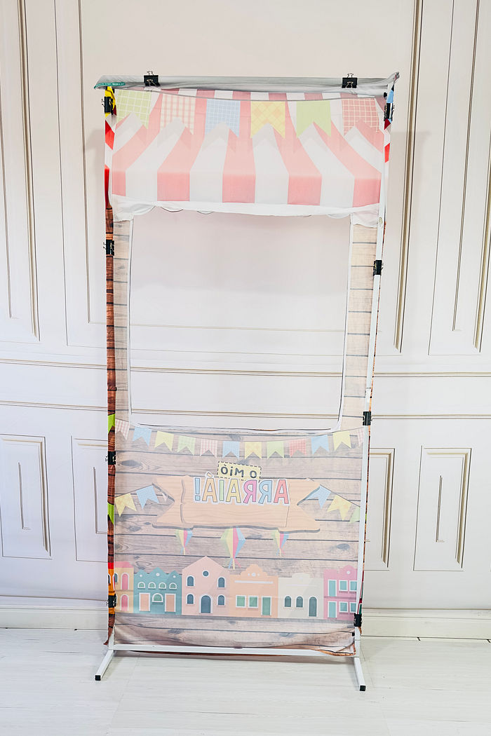 Tecido para Painel de Festa Junina para fotos interativo SIMPLES 1 LADO MEDIDA 1,00X2,10