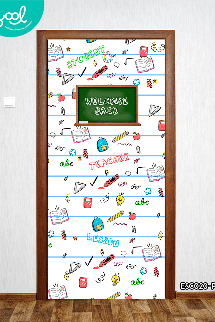 Capa de Porta Decorativa Aula de Inglês Welcome Back