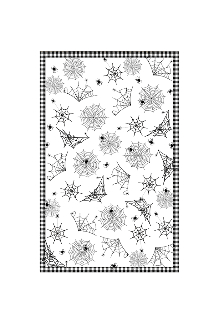 Toalha de Mesa Halloween Teia de Aranha 2,30MT X 1,40MT