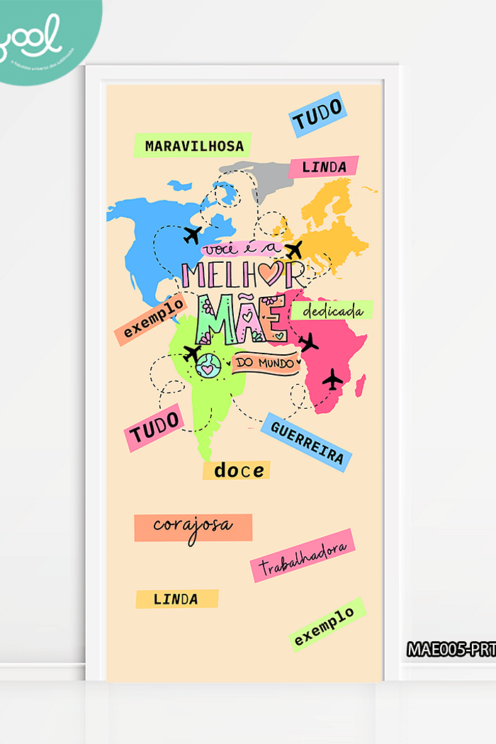 Capa de Porta Sala de Aula Dia das Mães