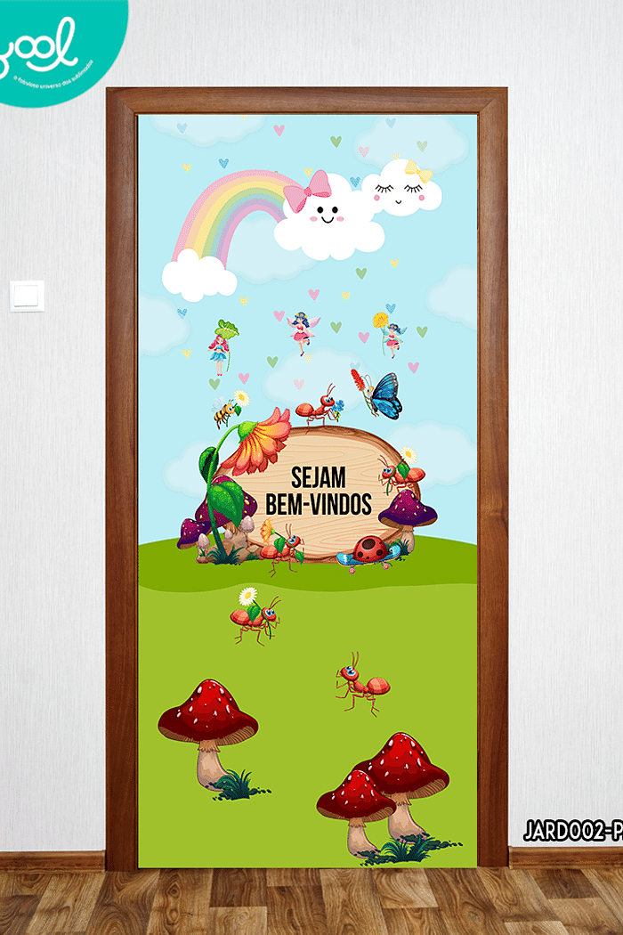 Capa de Porta Jardim Sejam Bem-Vindos