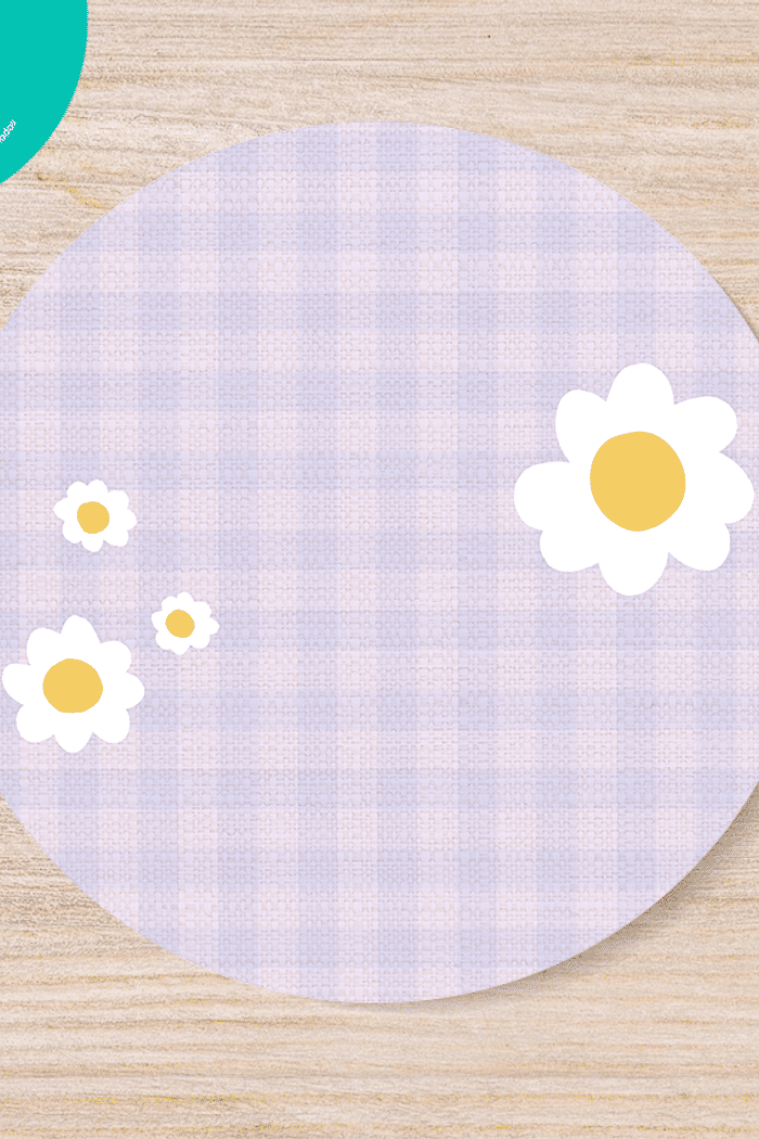 KIT 4 CAPA DE SOUSPLAT PÁSCOA ESTAMPA XADREZ LILÁS