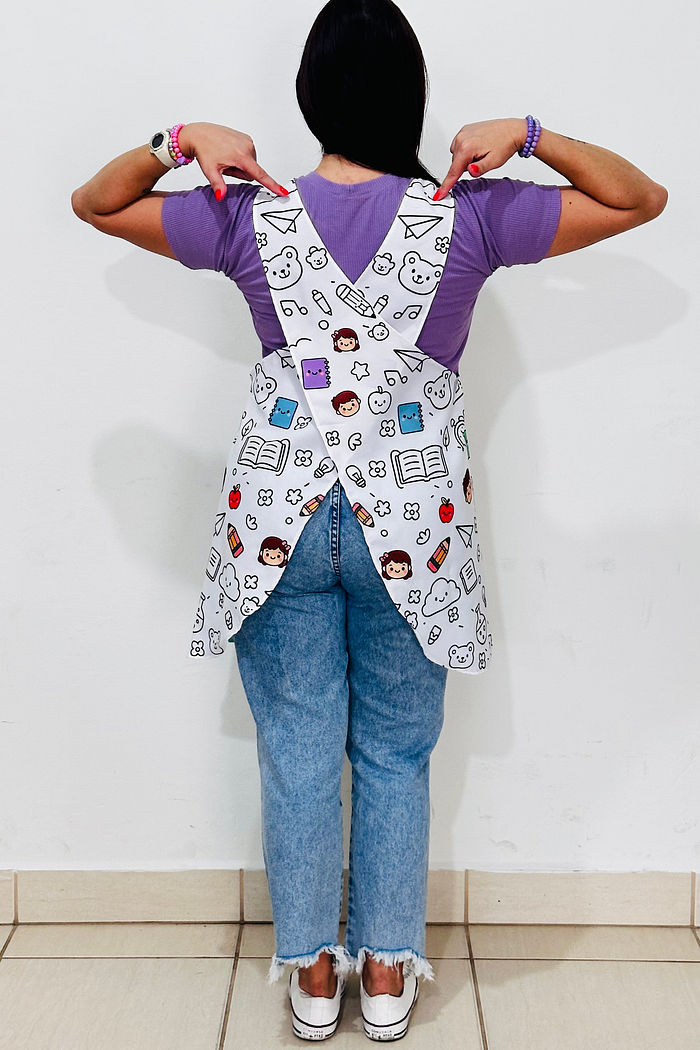 Avental Japonês Lápis quadro de Giz Vintage para Colorir