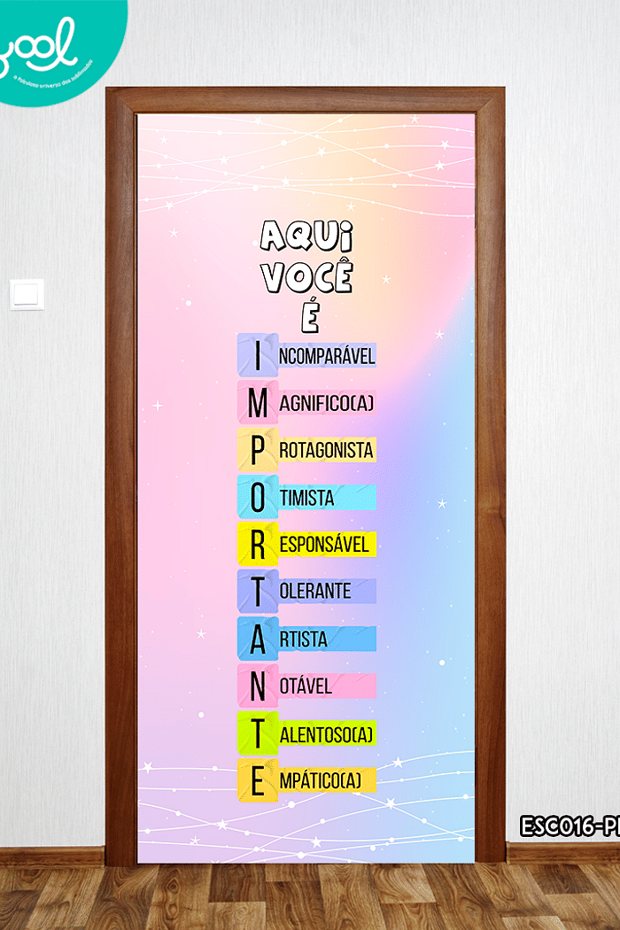 Capa de Porta Sala de Aula Aqui você é IMPORTANTE