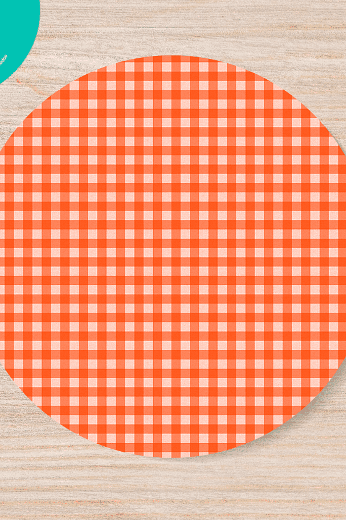 KIT 4 CAPA DE SOUSPLAT COLEÇÃO PÁSCOA XADREZ LARANJA