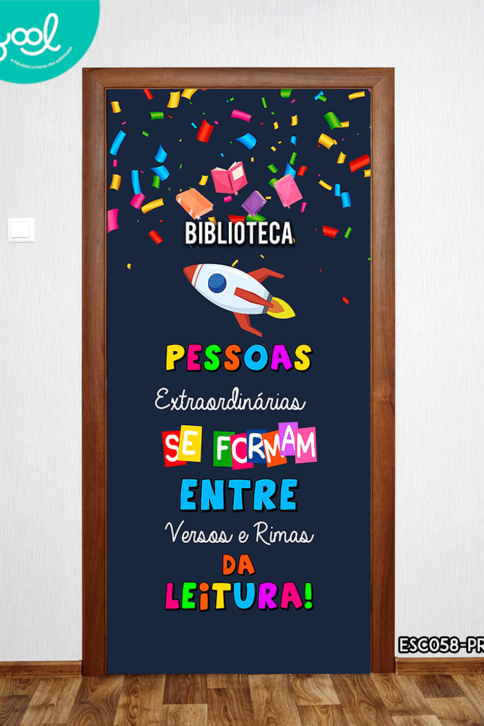 Capa de Porta Bilioteca / Sala de Leitura Foguete