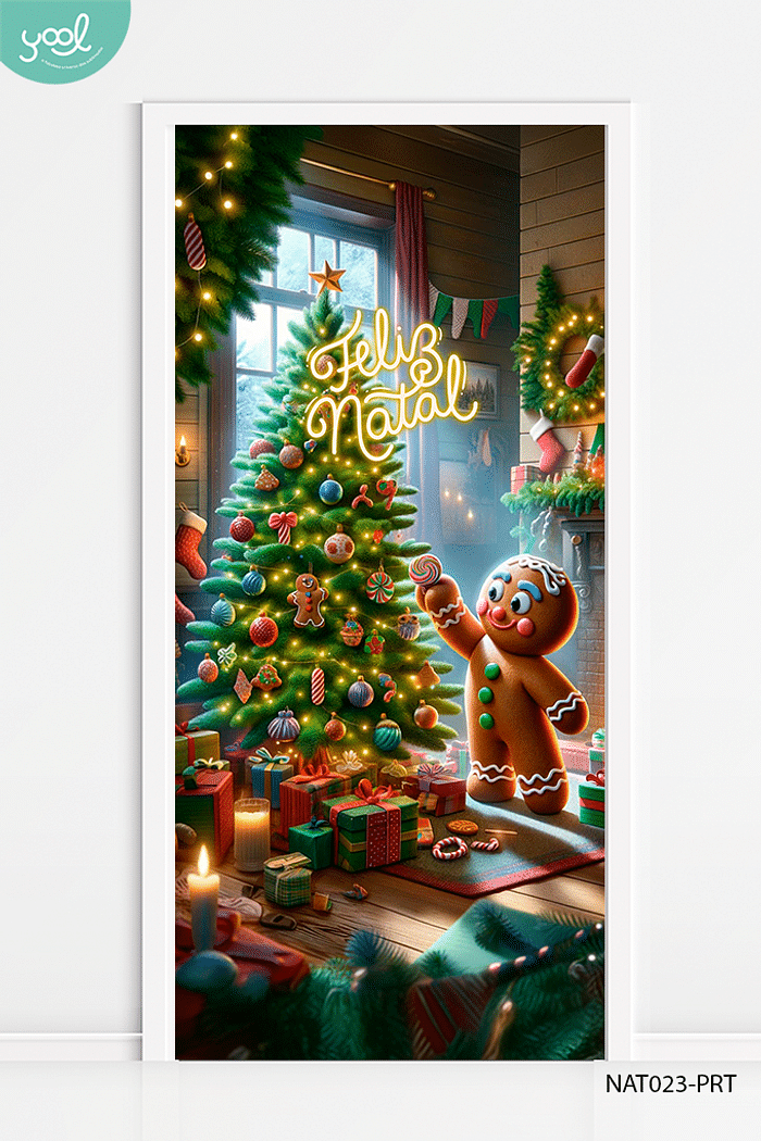 Capa de Porta Natal Biscoito de Natal