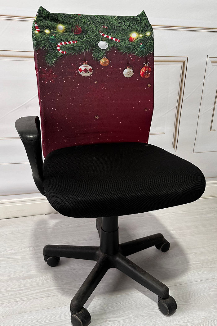 KIT COM 4  Capa de Cadeira Decorativa Natal VERMELHO