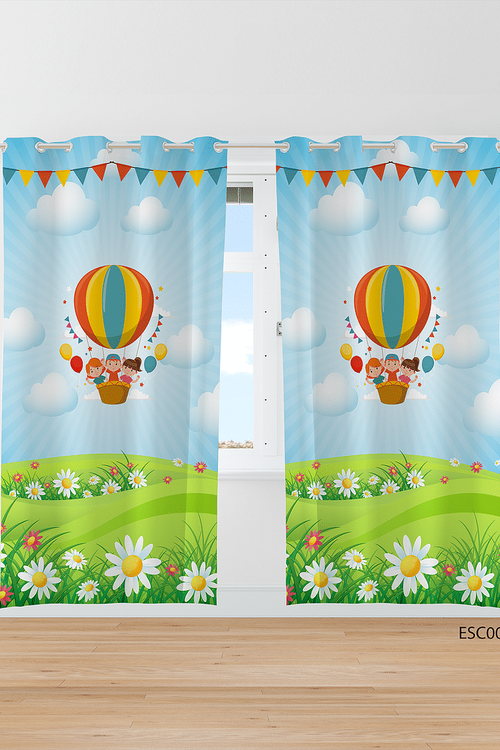 Cortina de Oxford Estampa Balão