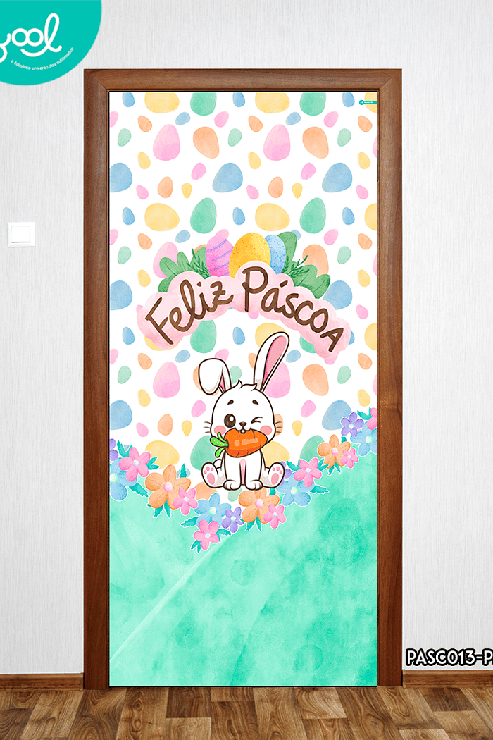 Capa de Porta Páscoa Coelho com cenoura