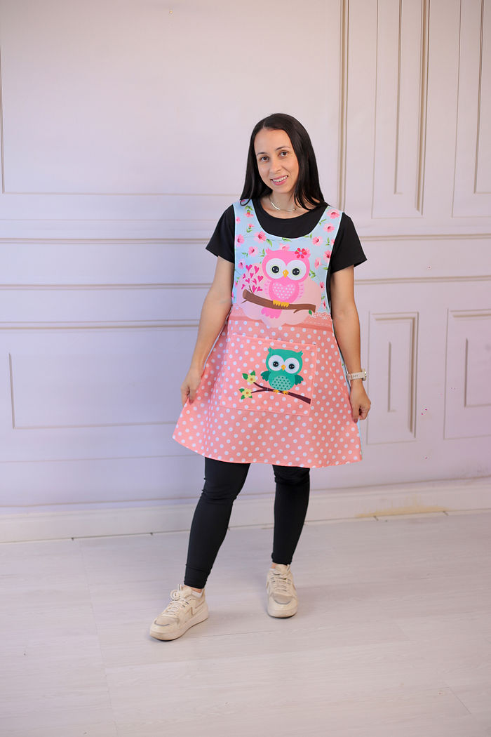 Avental Japonês Coruja Corujinha