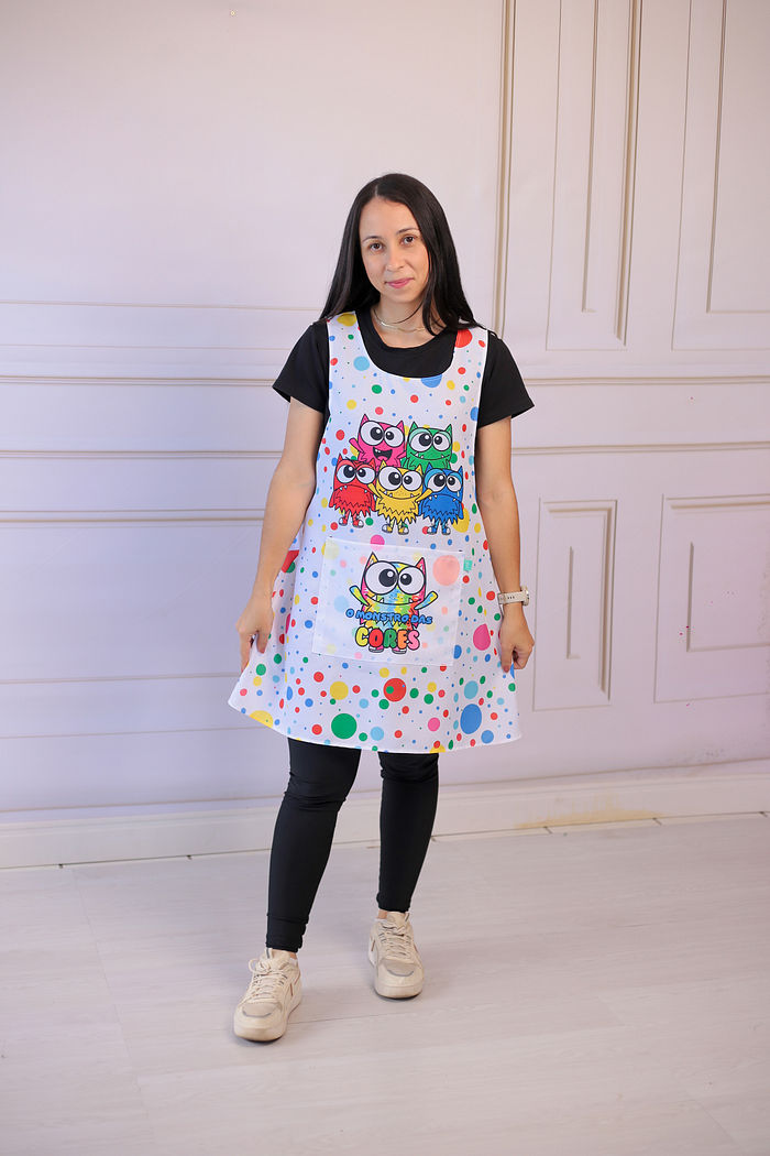 Avental Japonês Monstro das Cores