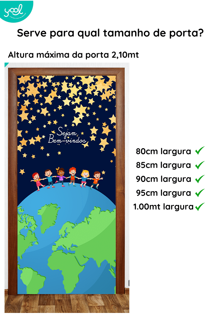 Capa de Porta Sejam Bem-Vindos Mundo com Crianças