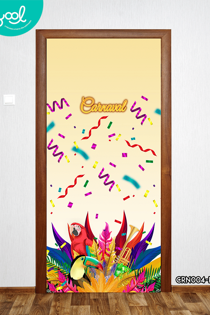 Capa de Porta Decorativa Carnaval Serpentina