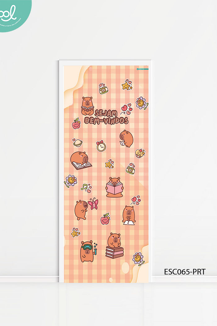 Capa de Porta Sejam Bem-Vindos Capivara