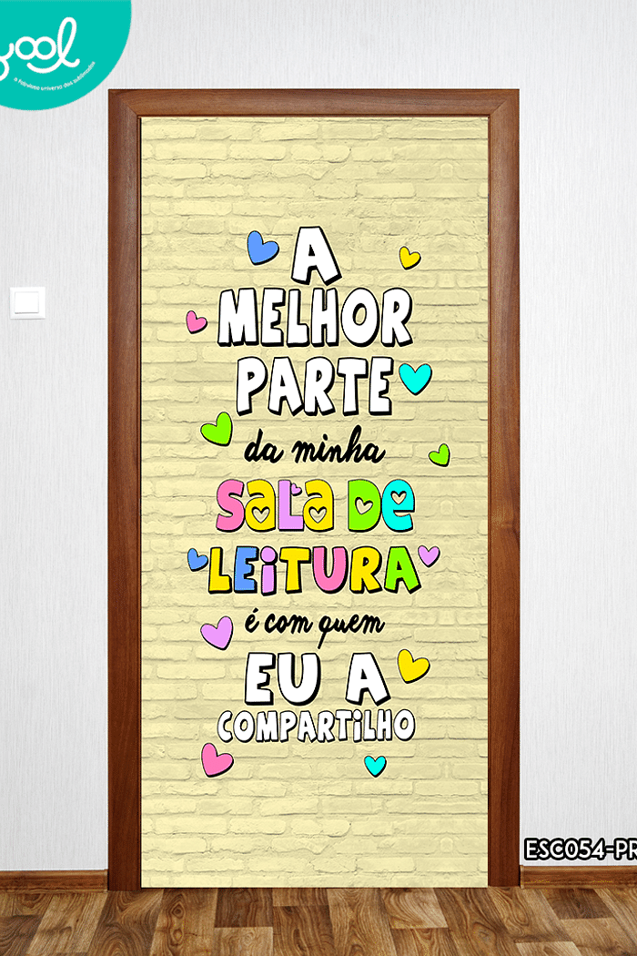 Capa de Porta Sala de Leitura Xadrez