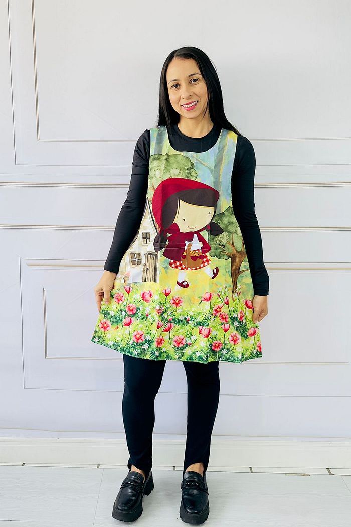 Avental Japonês Chapeuzinho Vermelho