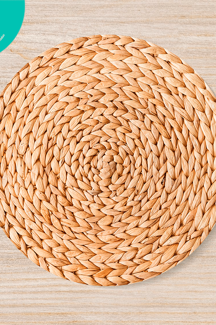 KIT 4 CAPA DE SOUSPLAT PALHA TRANÇADA