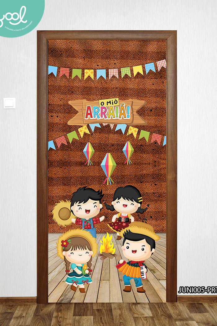 Capa de Porta para Festa Junina Dança Quadrilha