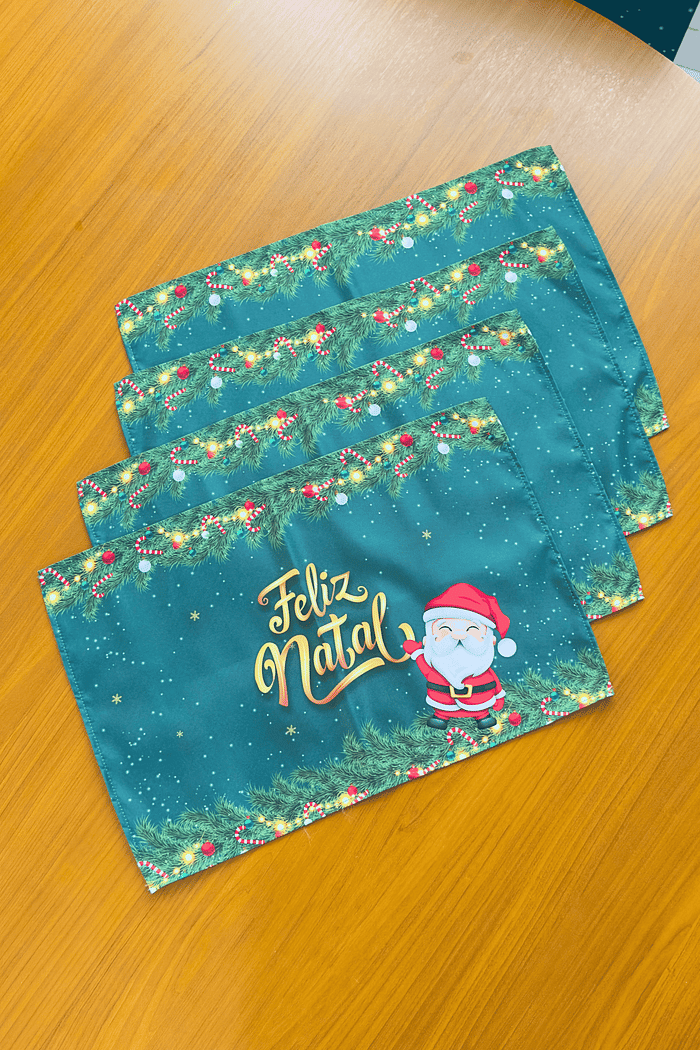 KIT 4 PEÇAS JOGO AMERICANO NATAL