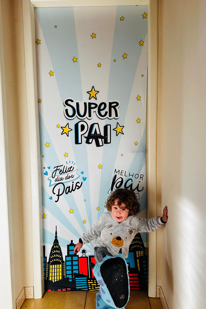 Capa de Porta Dia dos Pais Super Heroi, Super Pai