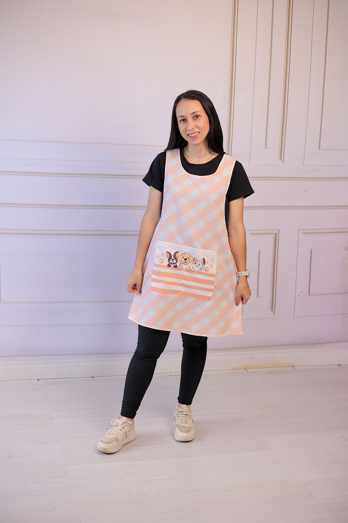 Avental Japonês Petshop Gato e Cachorro