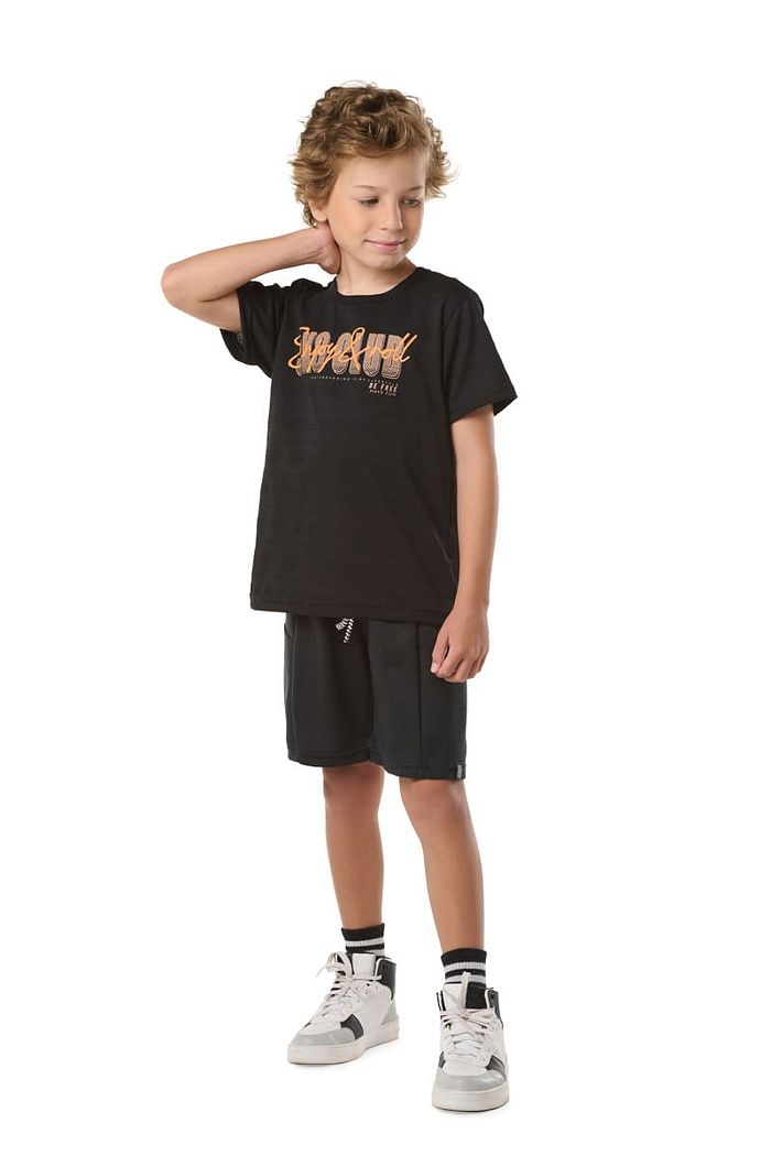 CAMISETA INF MALHA TEXTURIZADA C/ REFORÇO