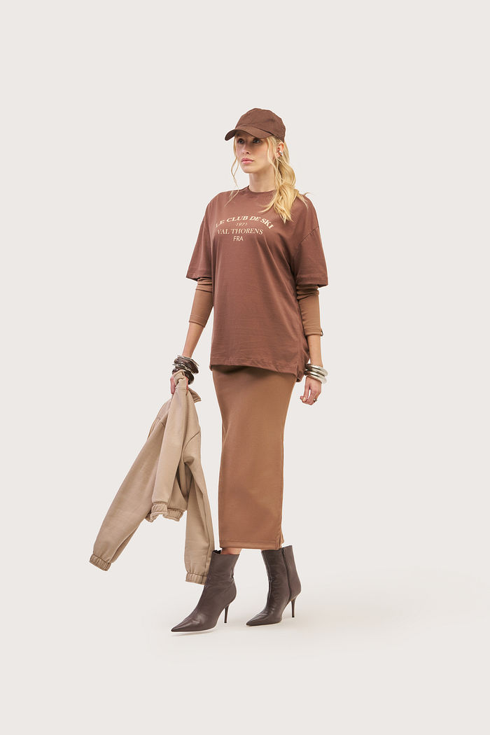 T-SHIRT MEIA MALHA OVER SIZE