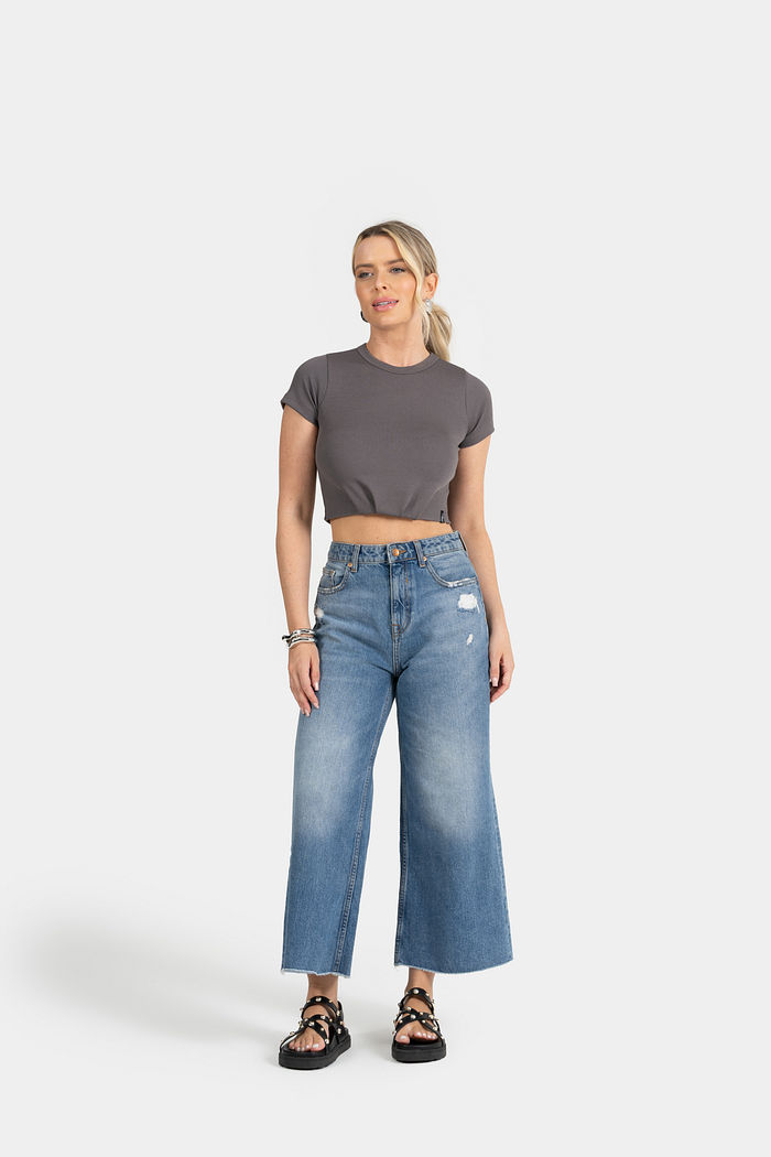 BLUSA CANELADA C/ ELÁSTICO