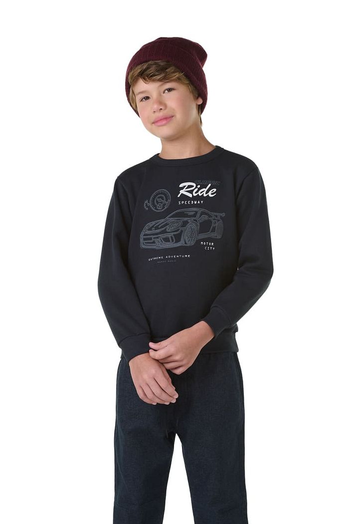 BLUSÃO INF MOL COM GOLA E REFORÇO