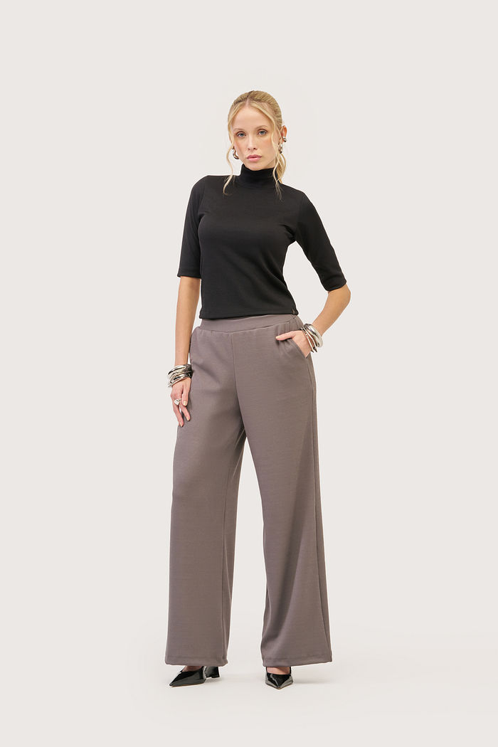 CALÇA WIDE LEG CANELADO