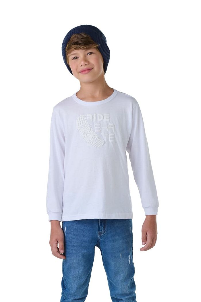 CAMISETA INF M/M C/ REF. E PUNHO