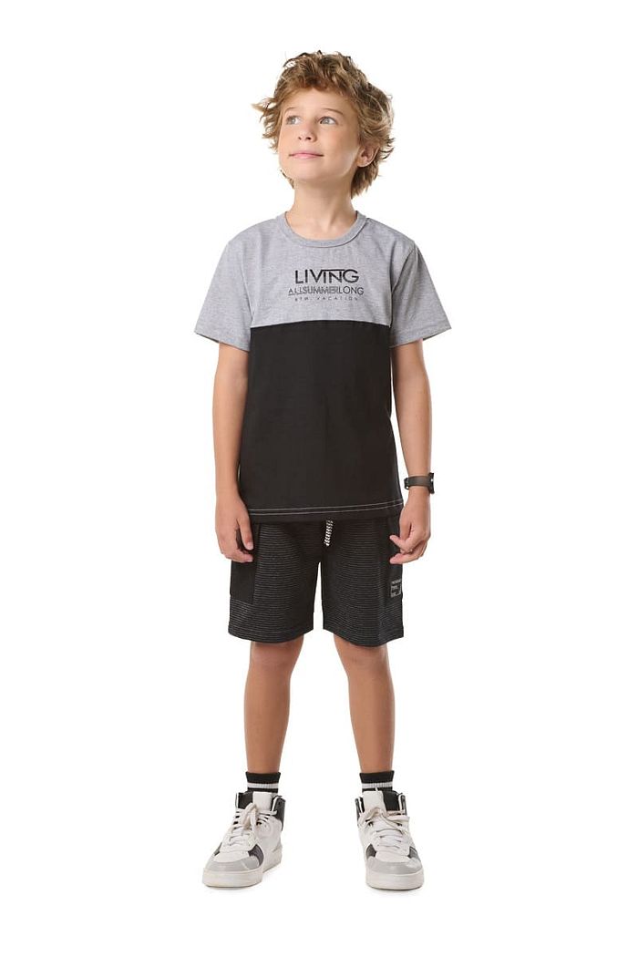 CAMISETA MEIA MALHA C/ RECORTE