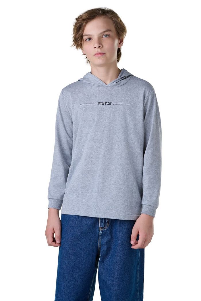 CAMISETA JUV M/M C/ PUNHO E CAPUZ