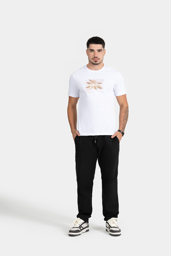 T-SHIRT MEIA MALHA C/ REF. E ETIQ.CLIPS