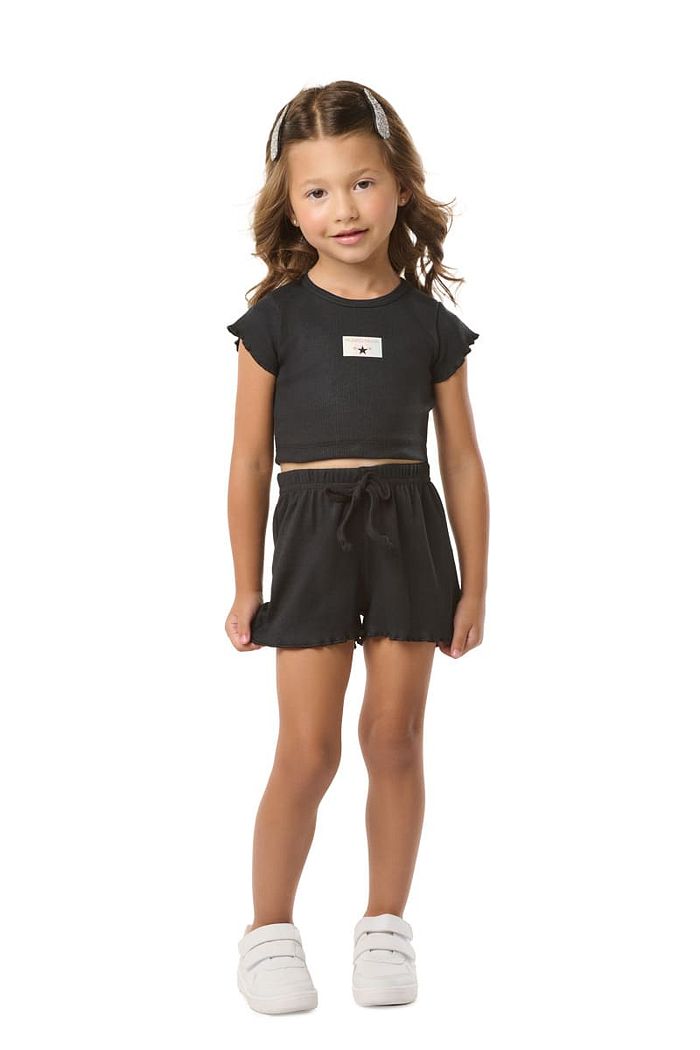 CONJUNTO BLUSA E SHORTS RIBANA