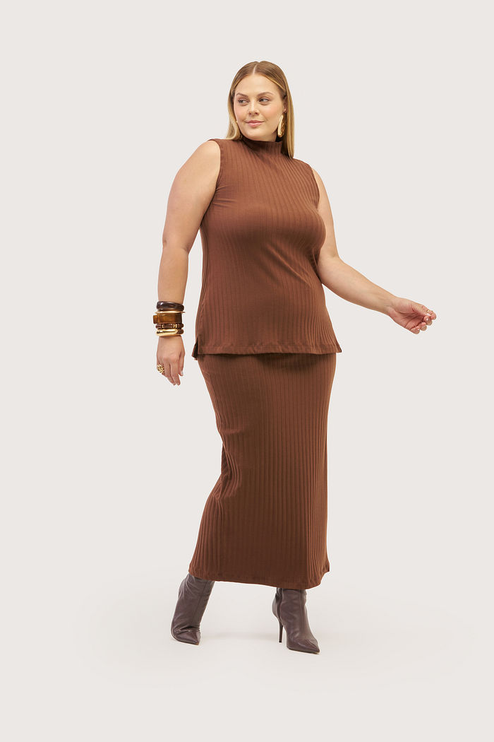 SAIA HIPER MIDI CANELADA COM FENDA