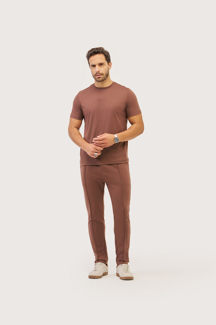 T-SHIRT M/M COM ESTAMPA E ETIQ. CLIPS