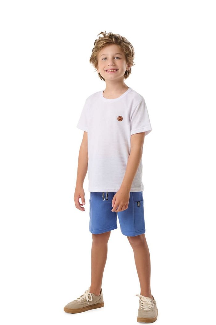 CONJUNTO CAMISETA E BERMUDA COM BOLSOS