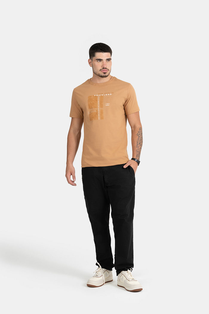 T-SHIRT MEIA MALHA C/ REF. E ETIQ.CLIPS