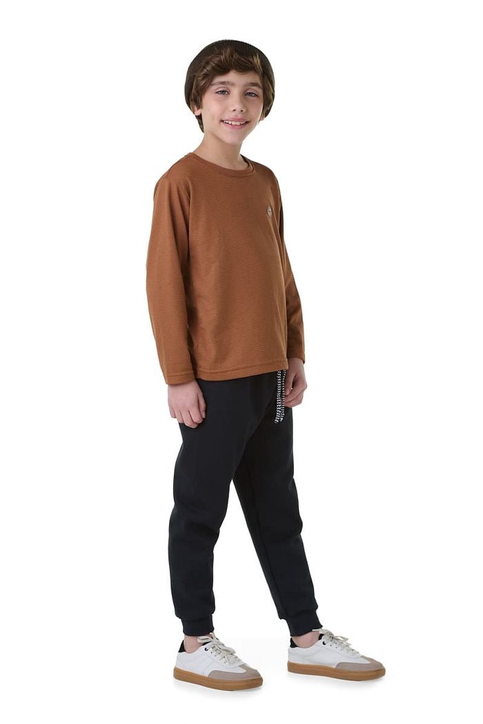 CALÇA MOLETOM COM PUNHO