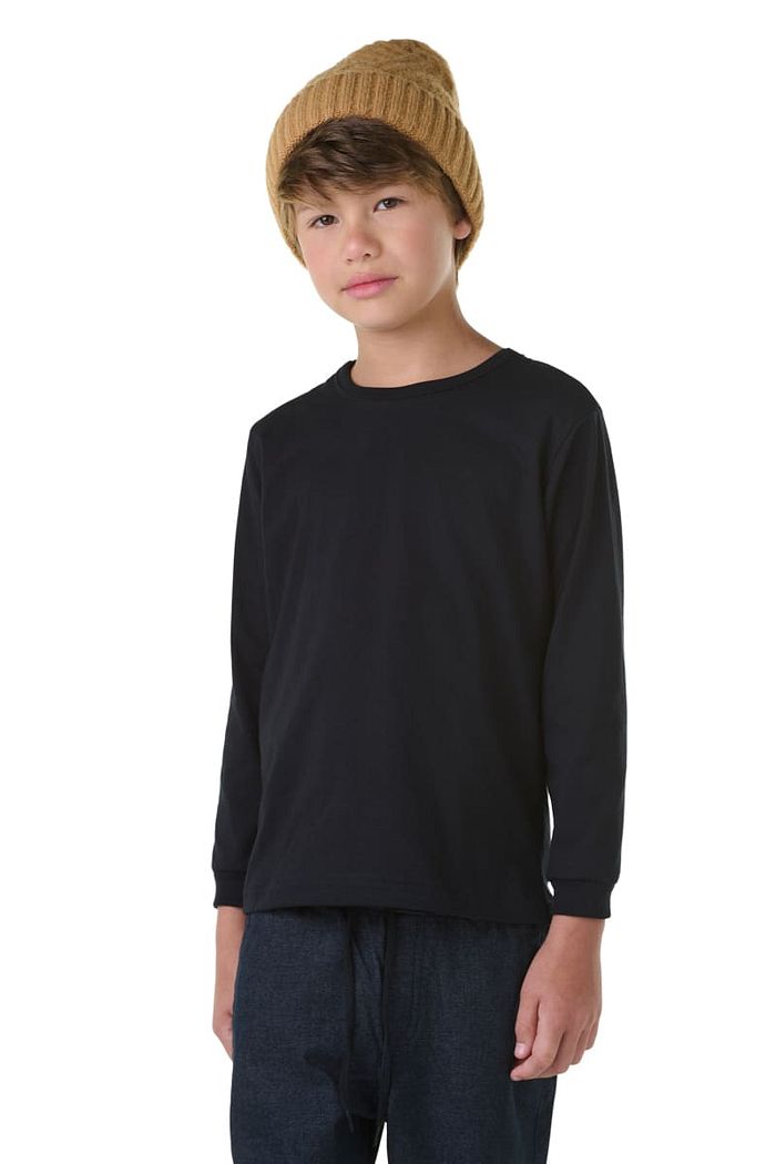 CAMISETA INF MEIA MALHA C/ REF. E PUNHO