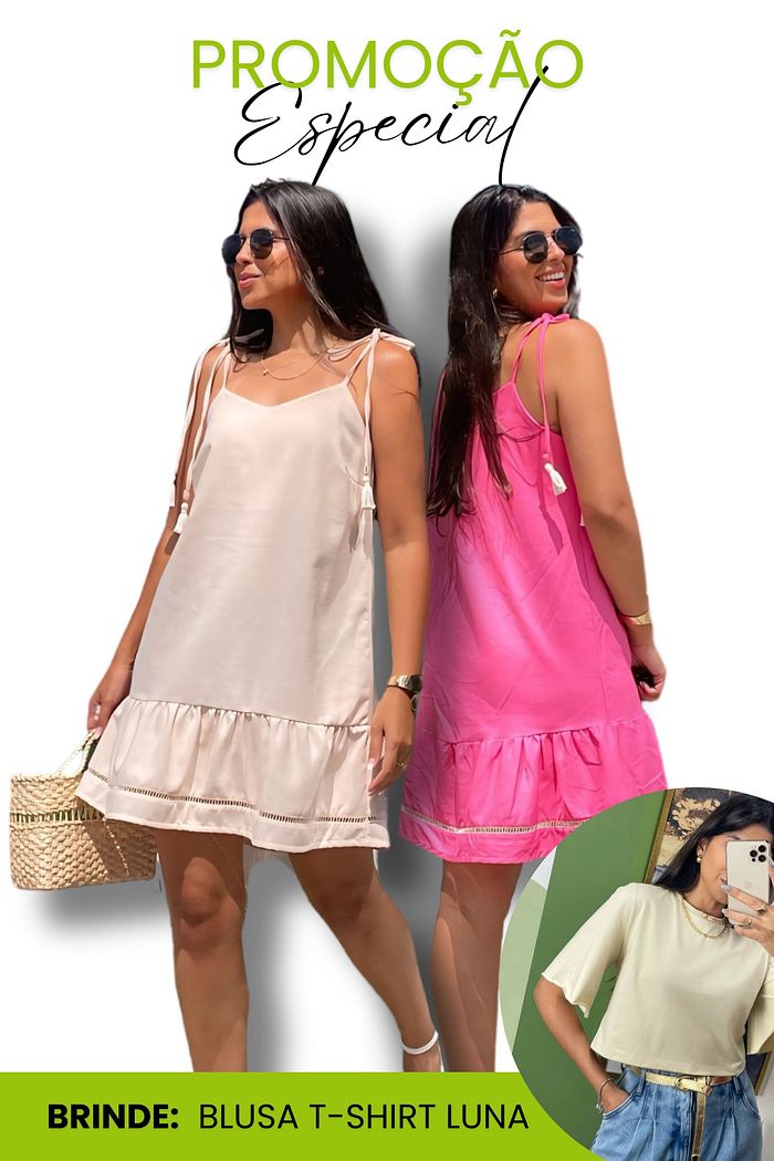 LEVE 2 VESTIDOS FIRENZE  | GANHE 1 T-SHIRT LUNA