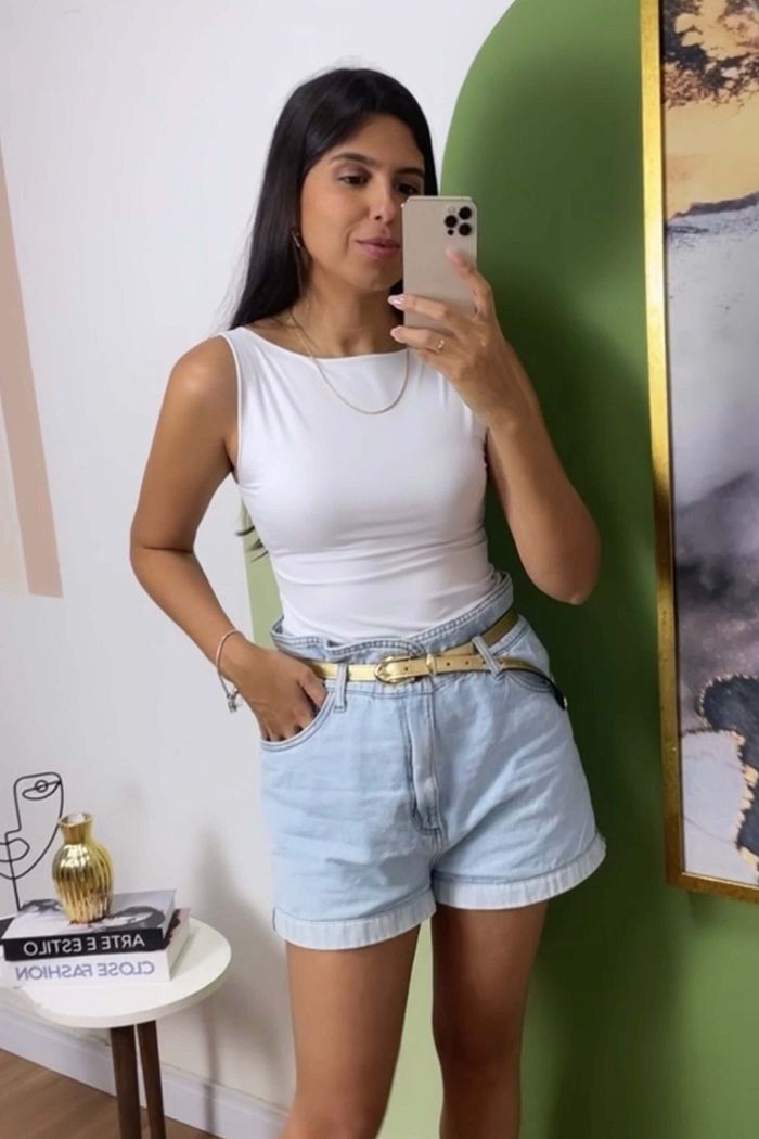 Body Feminino Dupla Face Poliamida Lily Branco