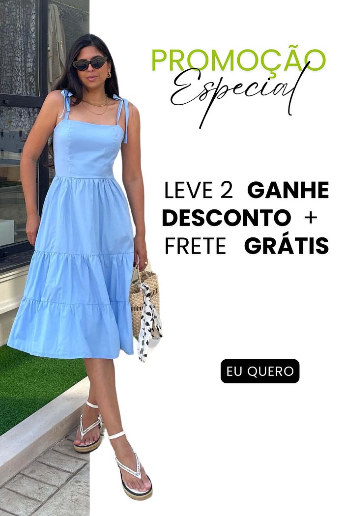 LEVE 2 VESTIDOS ATHENAS TRICOLINE ALGODÃO | GANHE DESCONTO + FRETE GRÁTIS