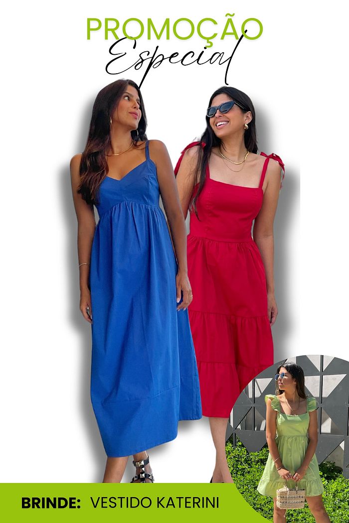 LEVE 3 VESTIDOS | 1 CELINA + 1 ATHENAS | GANHE 1 KATERINI