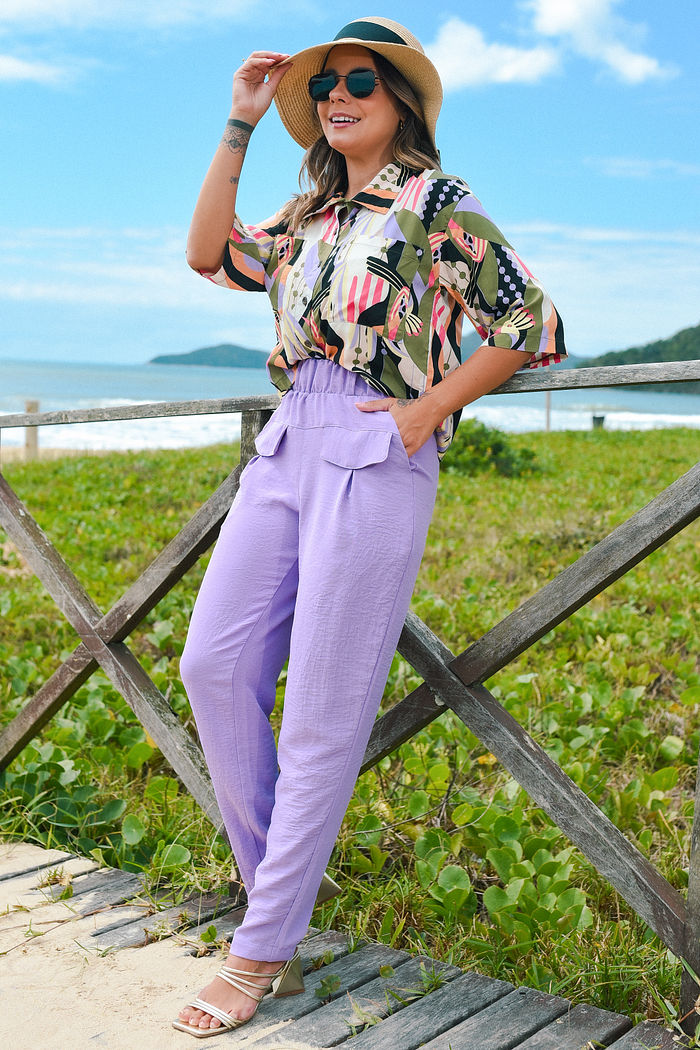 Calça Lisa - Lavanda