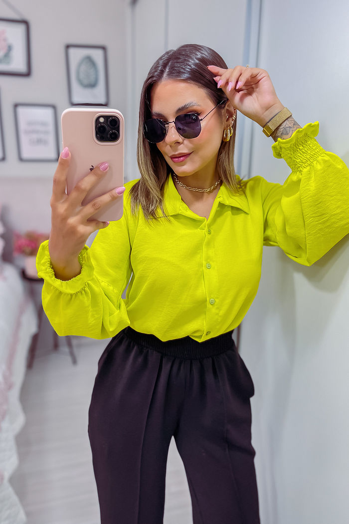 Camisa Solange - Verde Ácido