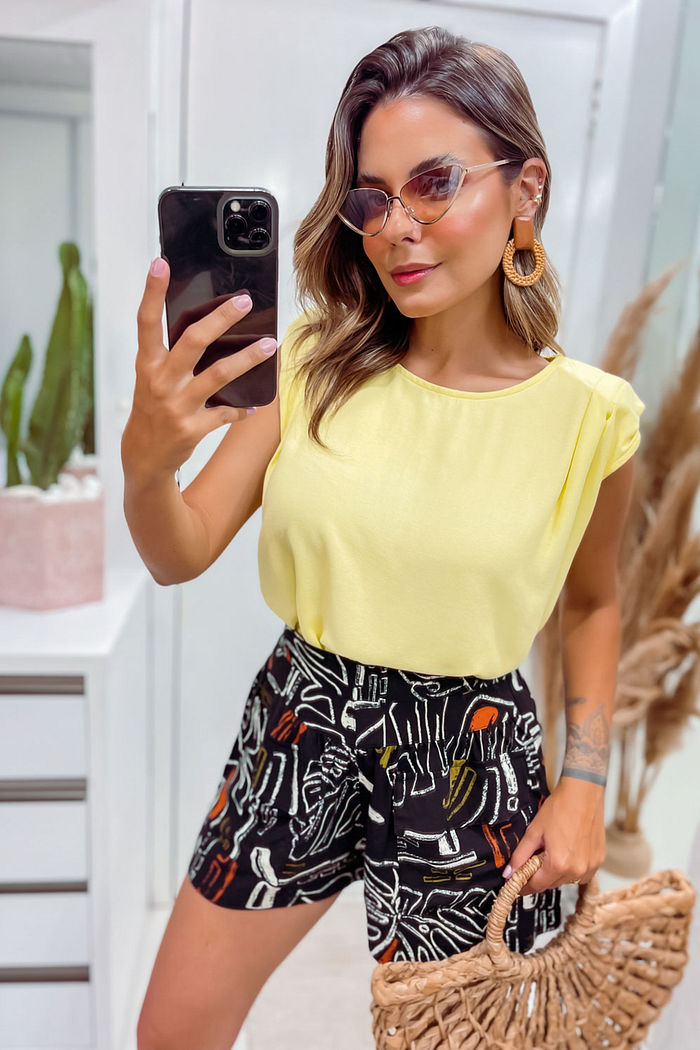 Blusa Líria - Amarelo Lima